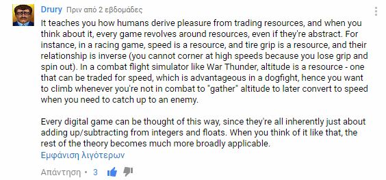 img of youtube comment deconstructing game design itself